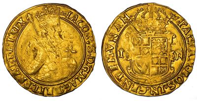 INGHILTERRA, James I Stuart, Unite, 1607-1609, Zecca della Torre (Londra)