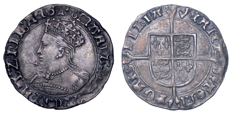 INGHILTERRA. MARY I TUDOR, 1553-1554. Groat (4 Pence). Londra.  - Asta Numismatica - Cambi Casa d'Aste