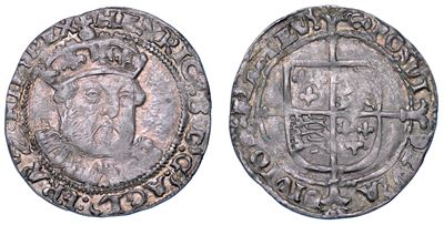 Inghilterra, Henry VIII Tudor, Groat, 1547-1551, Zecca della Torre di Londra
