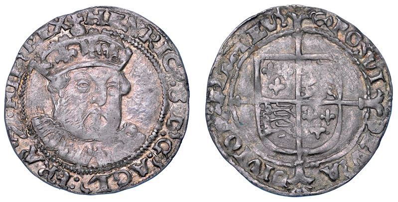 INGHILTERRA. HENRY VIII TUDOR, 1509-1547. Groat, 1547-1551 (emissione postuma). Zecca della Torre (Londra).  - Asta Numismatica - Cambi Casa d'Aste