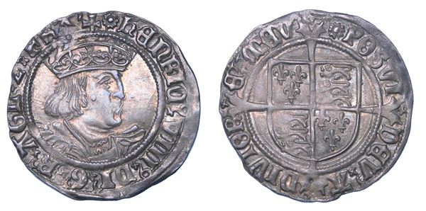INGHILTERRA. HENRY VIII TUDOR, 1509-1547. Groat, 1526-1544. Zecca della Torre (Londra).