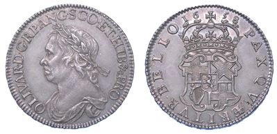 Inghilterra, Oliver Cromwell, Half Crown 1658