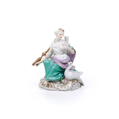 Meissen, Figurina di Giunone in porcellana, XIX secolo