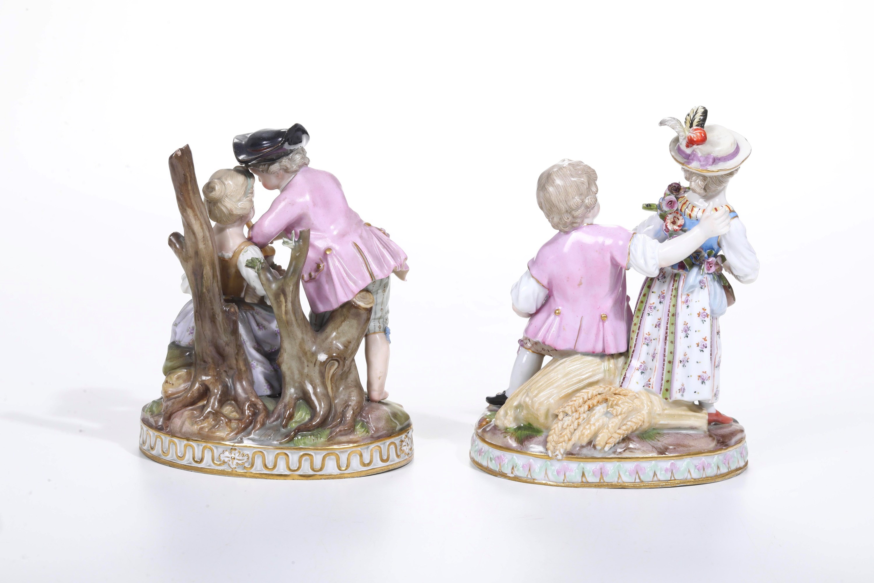 Meissen, Due gruppi di bimbi suonatori, porcellana