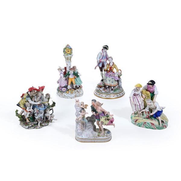 Cinque diversi gruppi, XX secolo.