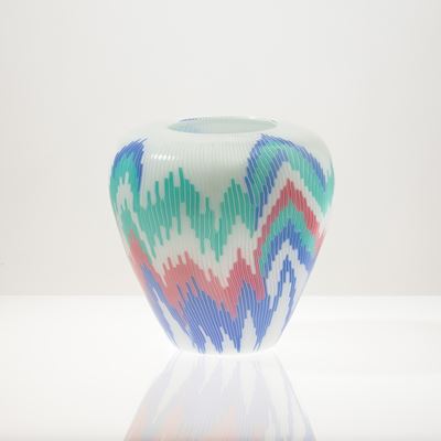 Vaso 'Fiamme', vetro soffiato, 1987