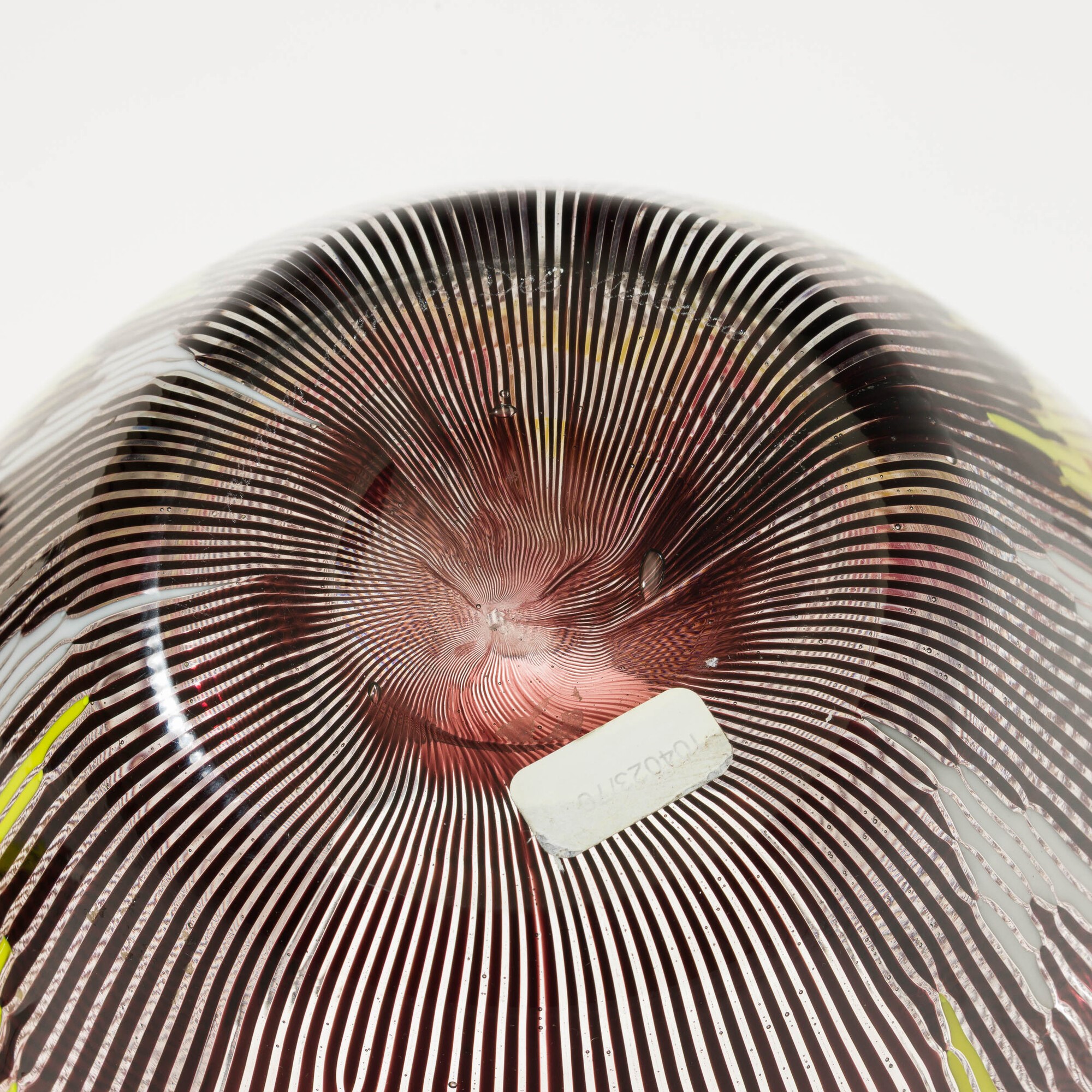 Barbara del Vicario - Vaso serie Fiamme in vetro soffiato, Murano 1987