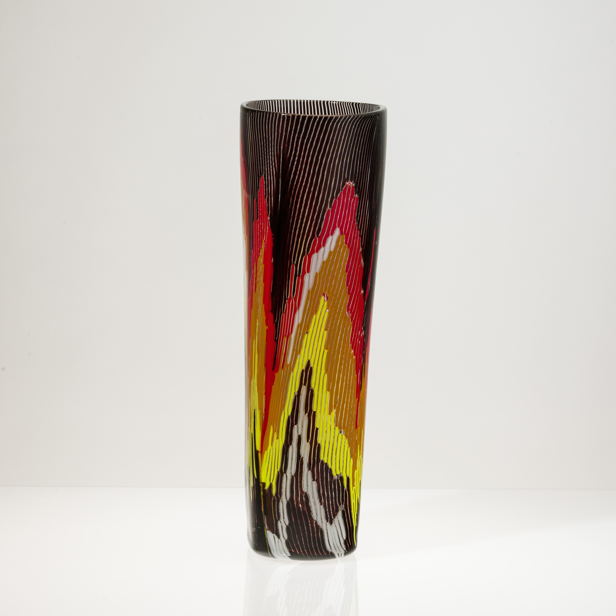 Barbara del Vicario - Vaso serie Fiamme, Murano 1987