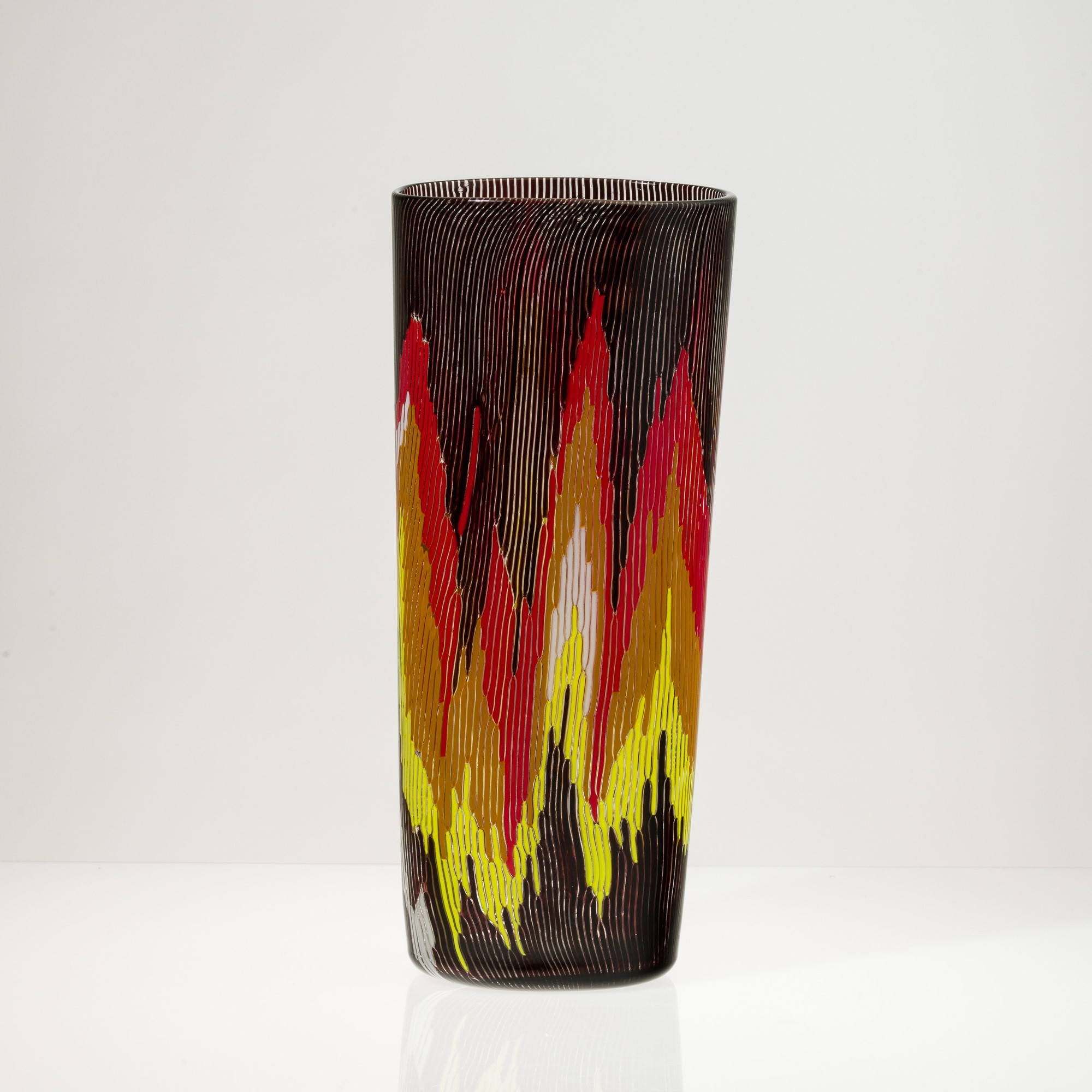 Barbara del Vicario - Vaso serie Fiamme, Murano 1987