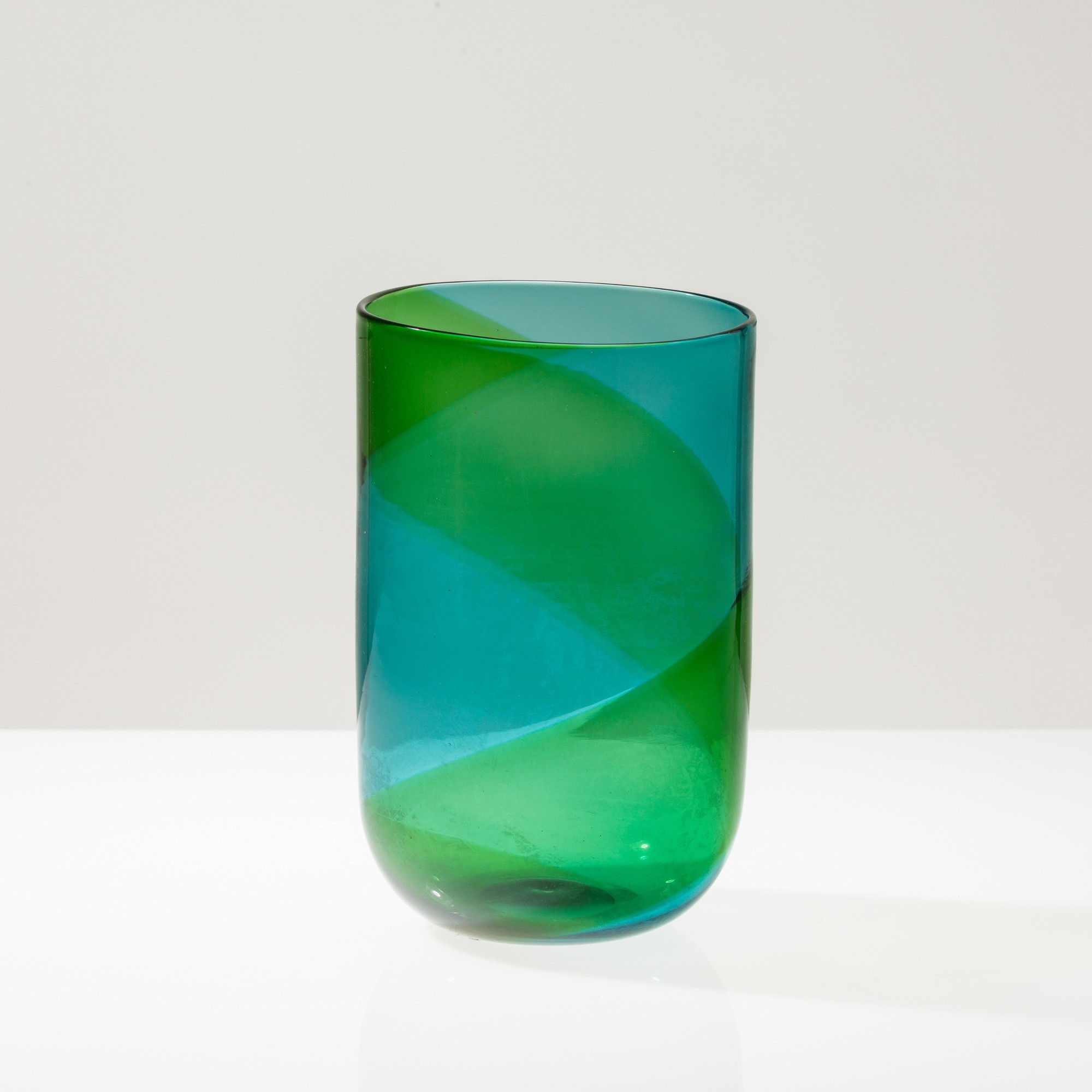 Tapio Wirkkala - Vaso cilindrico 'Coreani', vetro soffiato, 1980 ca.