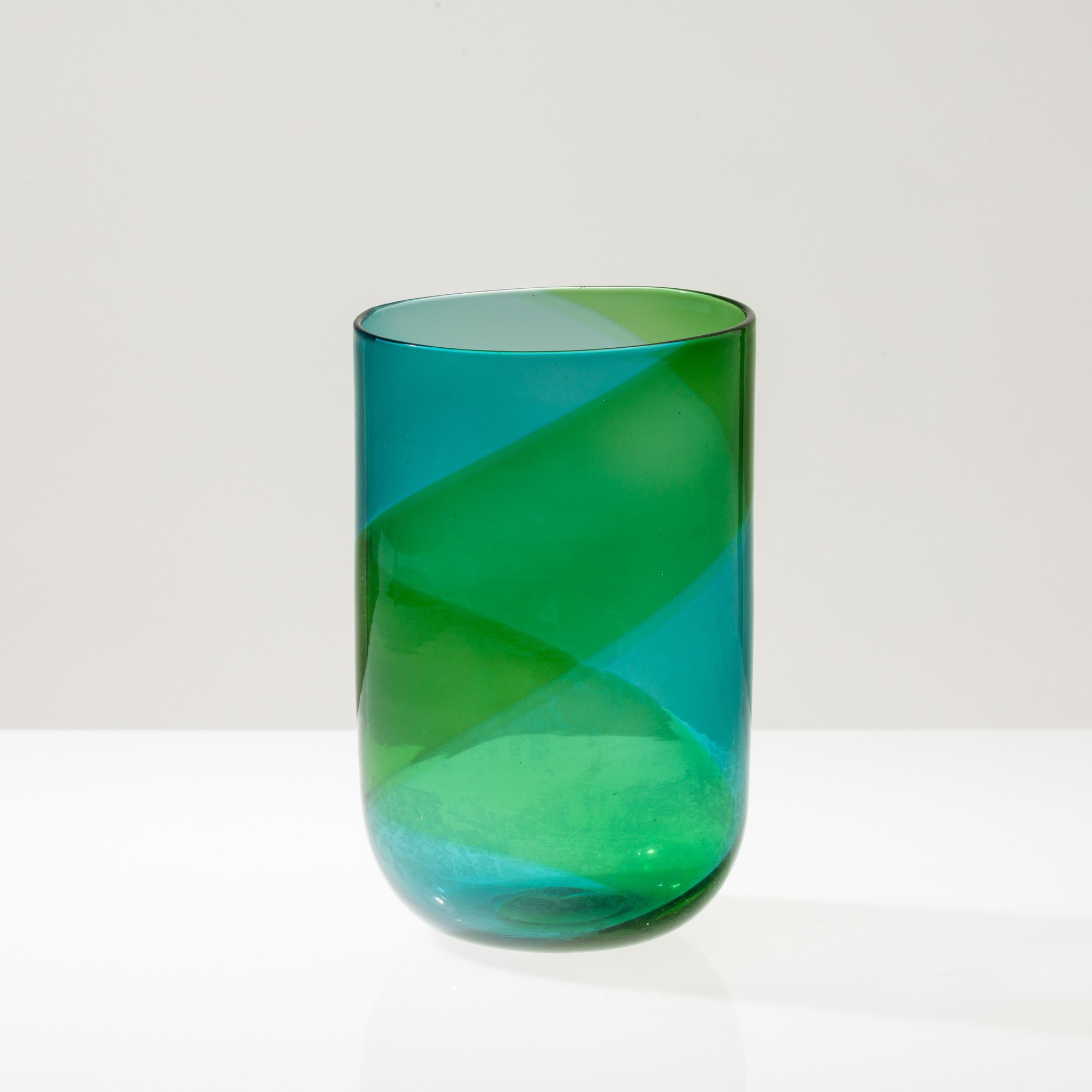 Tapio Wirkkala - Vaso cilindrico 'Coreani', vetro soffiato, 1980 ca.