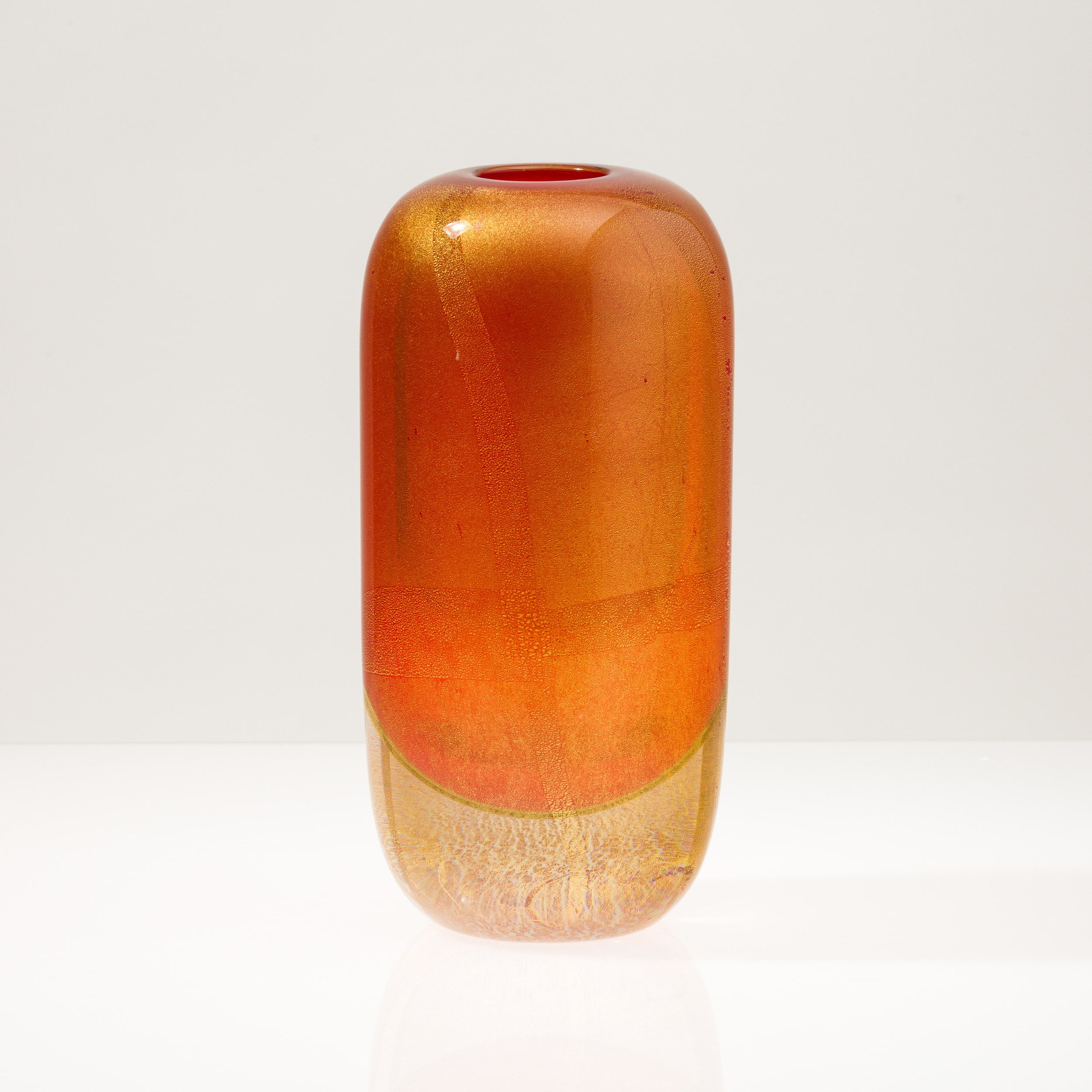 Laura Diaz De Santillana - Vaso Sommersi Oro, vetro sommerso arancione, 2003