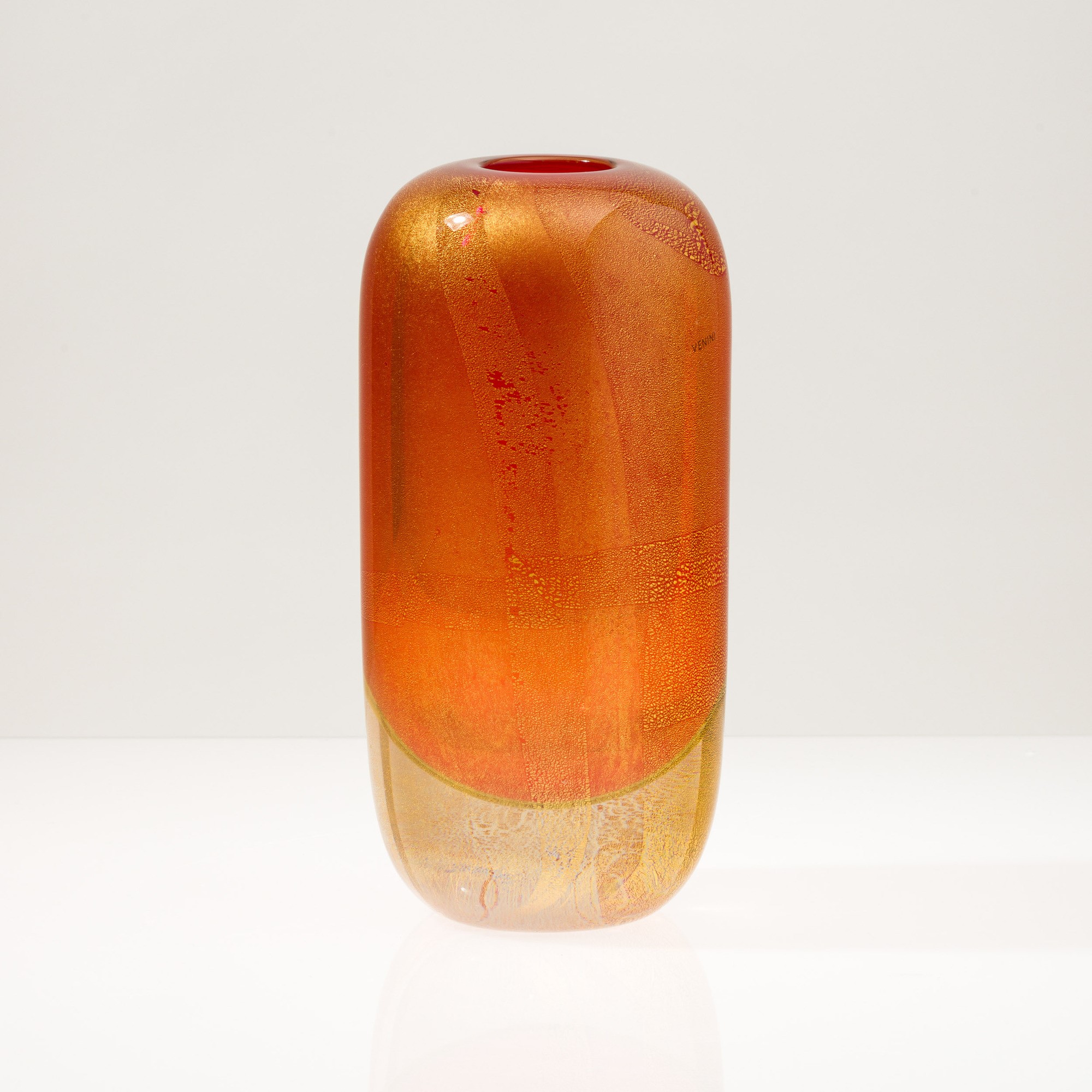 Laura Diaz De Santillana - Vaso Sommersi Oro, vetro sommerso arancione, 2003
