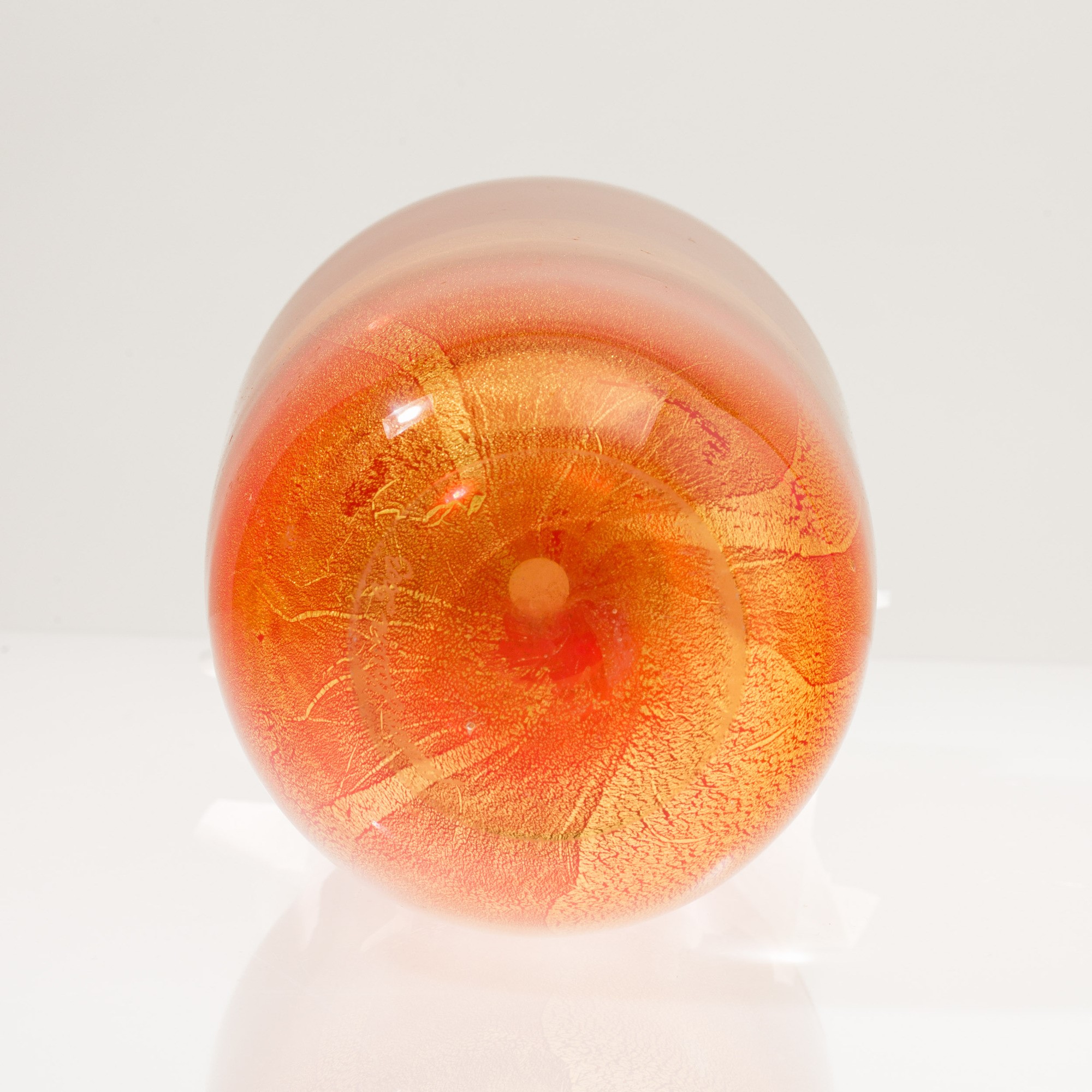 Laura Diaz De Santillana - Vaso Sommersi Oro, vetro sommerso arancione, 2003