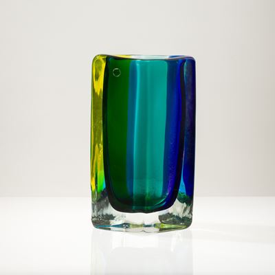 Venini, Vaso Fiji in vetro pesante, Murano 2004