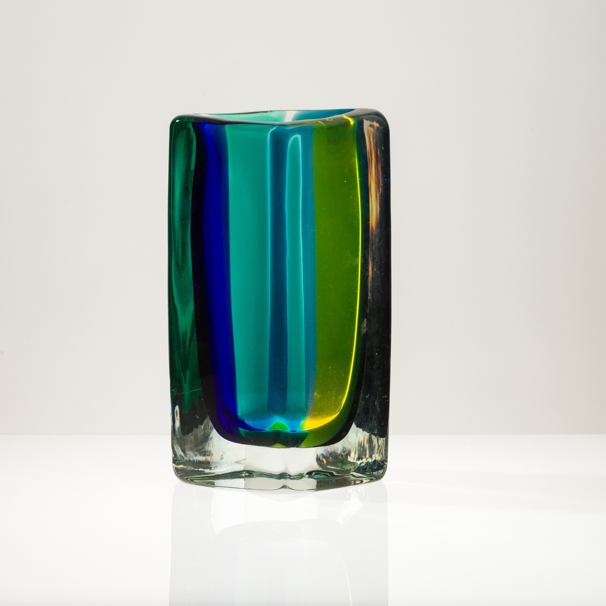 Venini, Vaso Fiji in vetro pesante, Murano 2004
