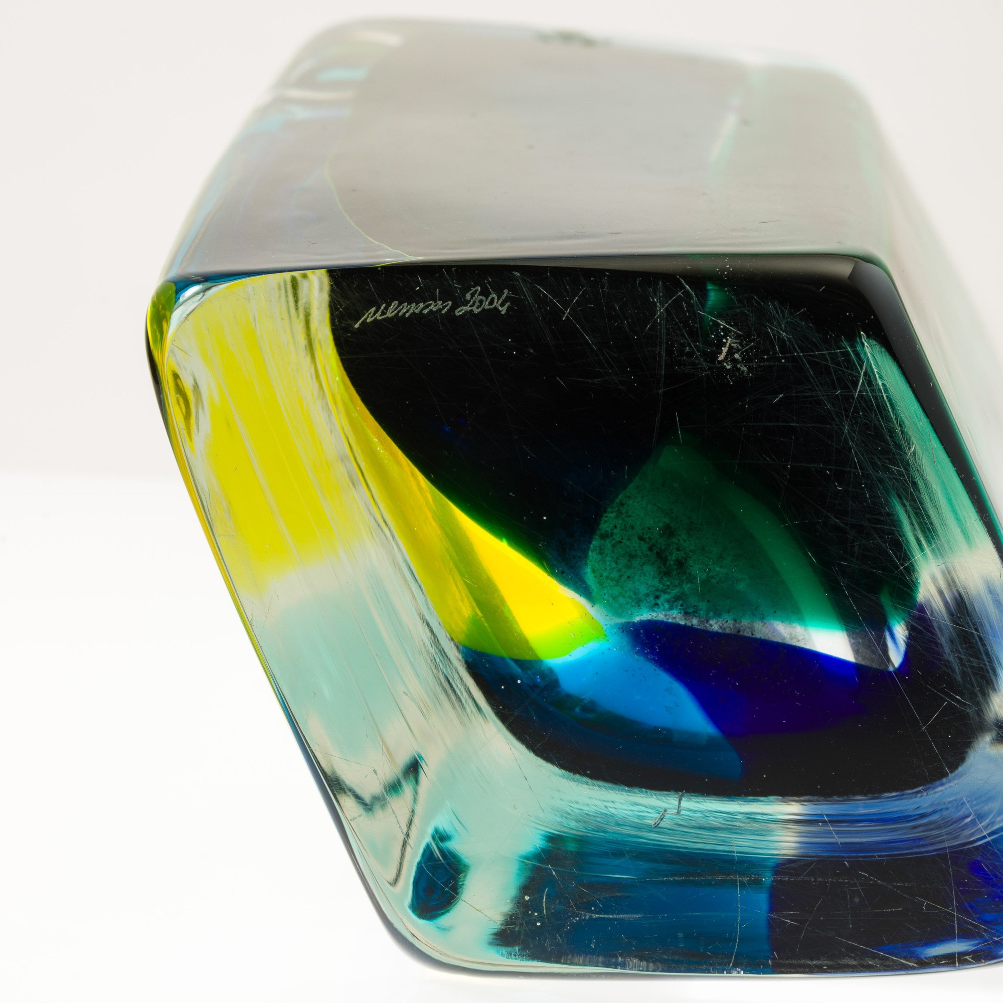 Venini, Vaso Fiji in vetro pesante, Murano 2004