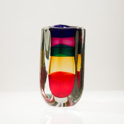Vaso serie A Fasce Sommerse, Murano 1983