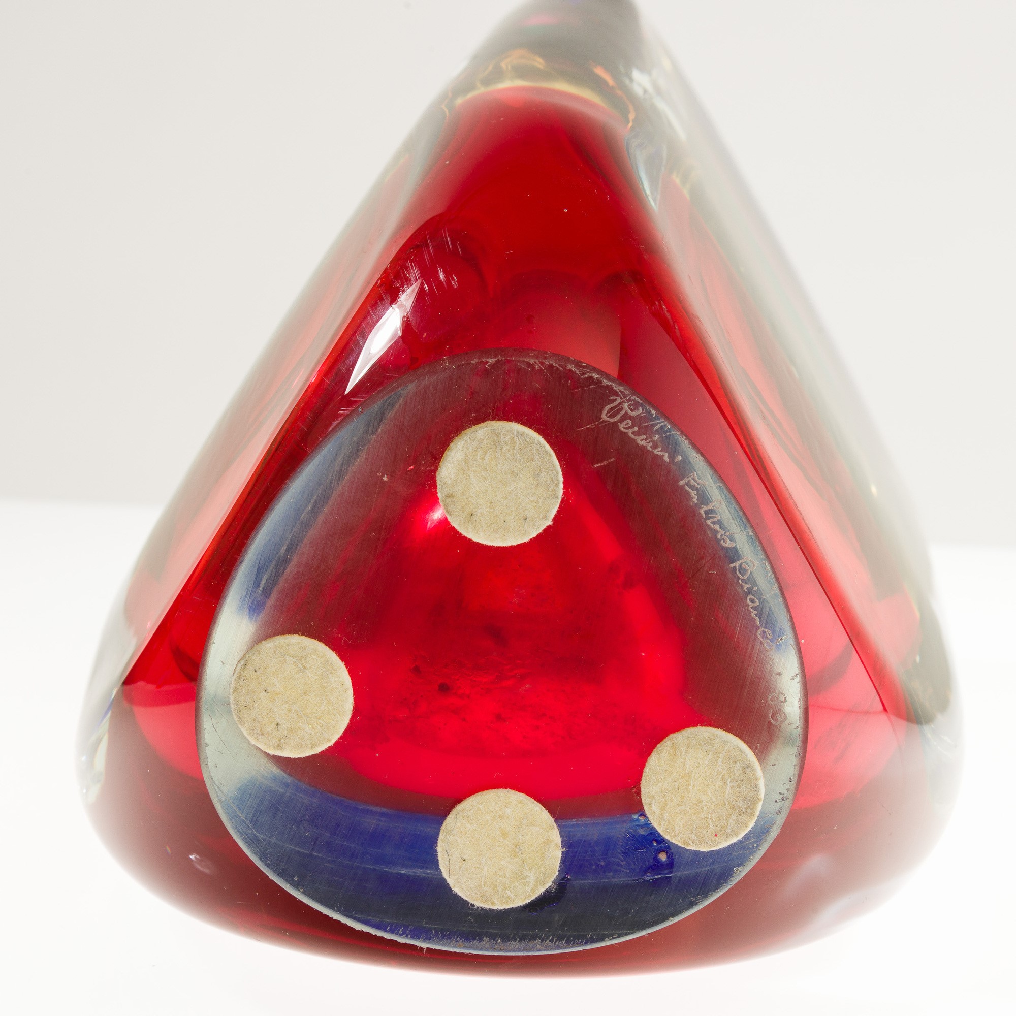 Fulvio Bianconi - Vaso serie A Fasce Sommerse, Murano 1983