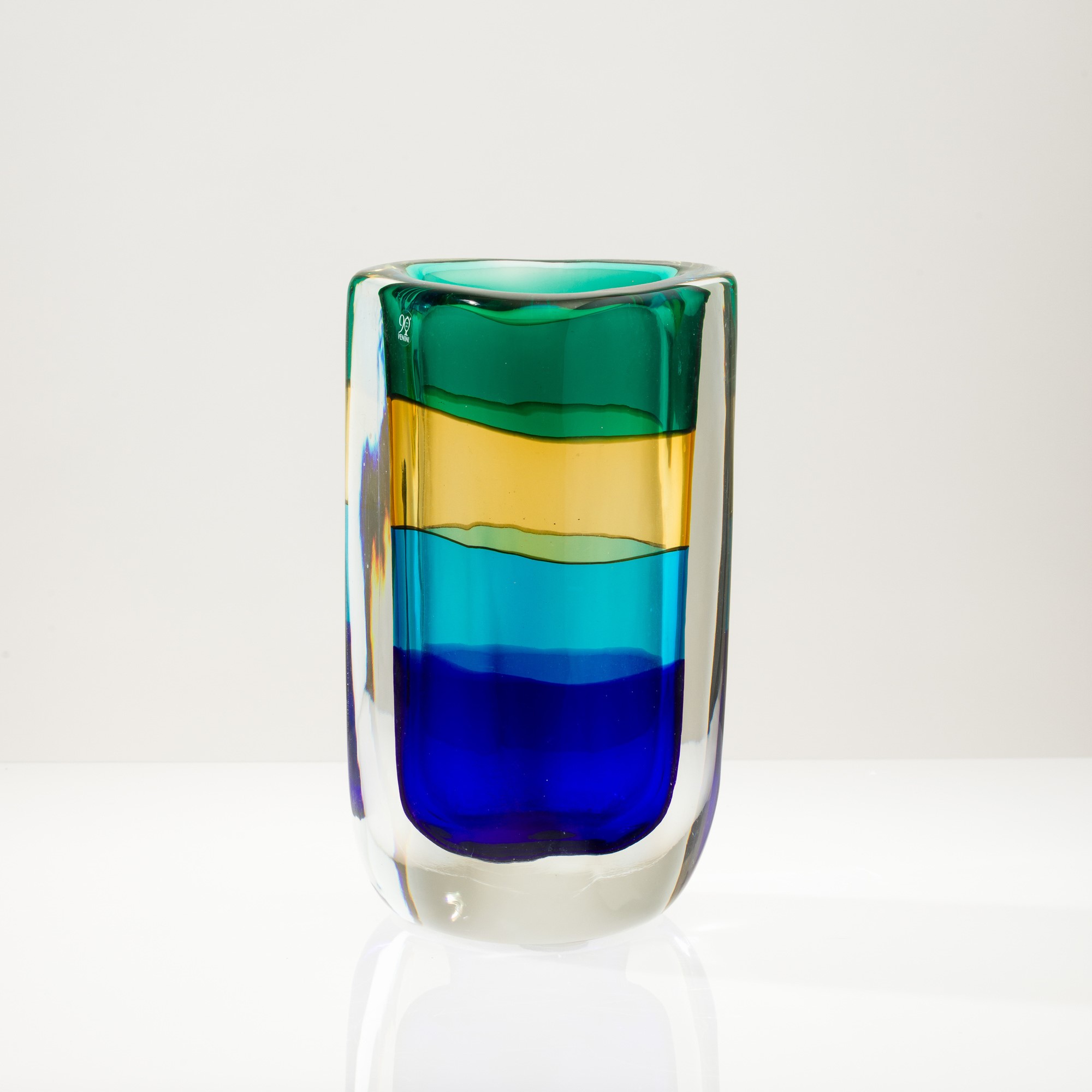 Fulvio Bianconi - Vaso A Fasce Sommerse, Murano 2012