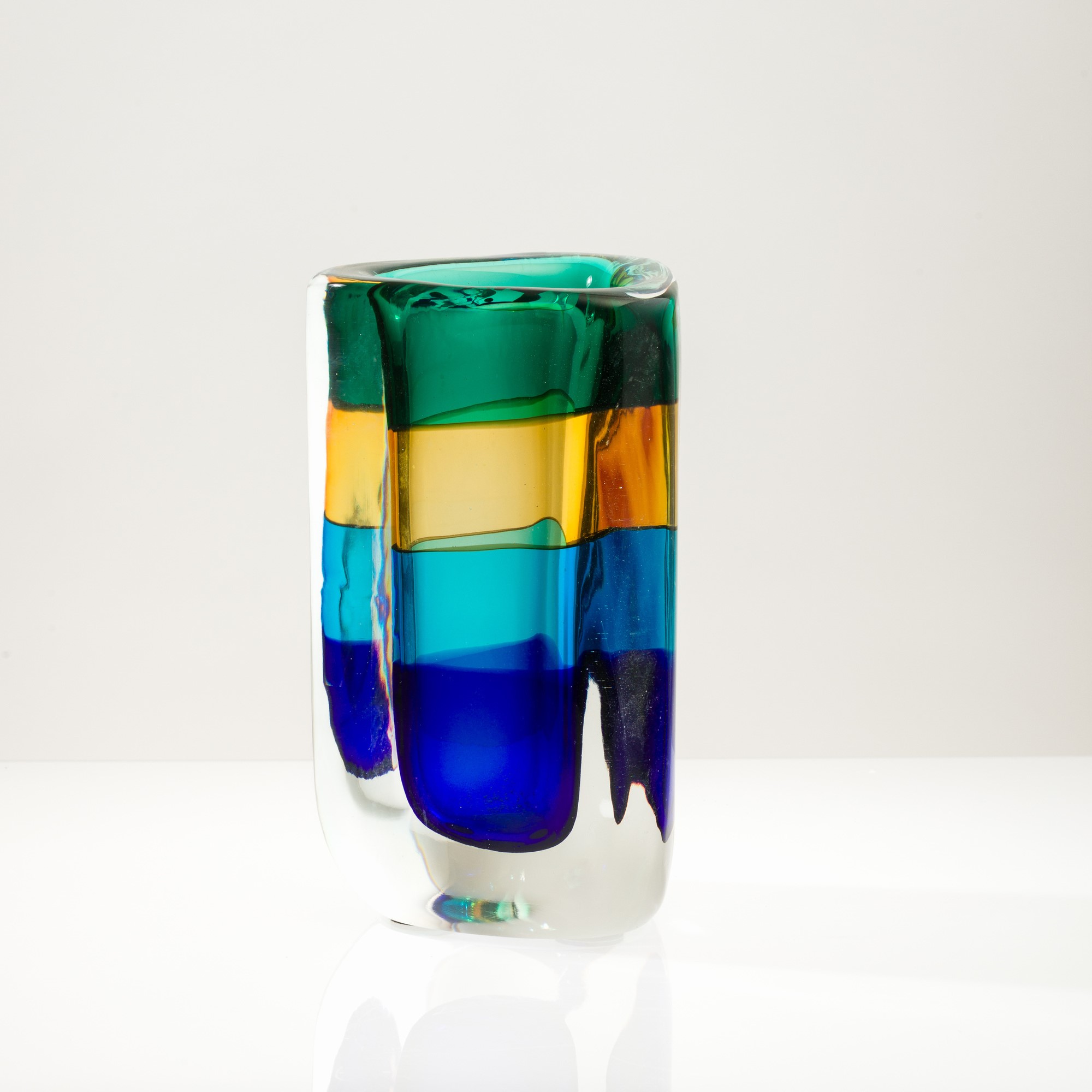 Fulvio Bianconi - Vaso A Fasce Sommerse, Murano 2012