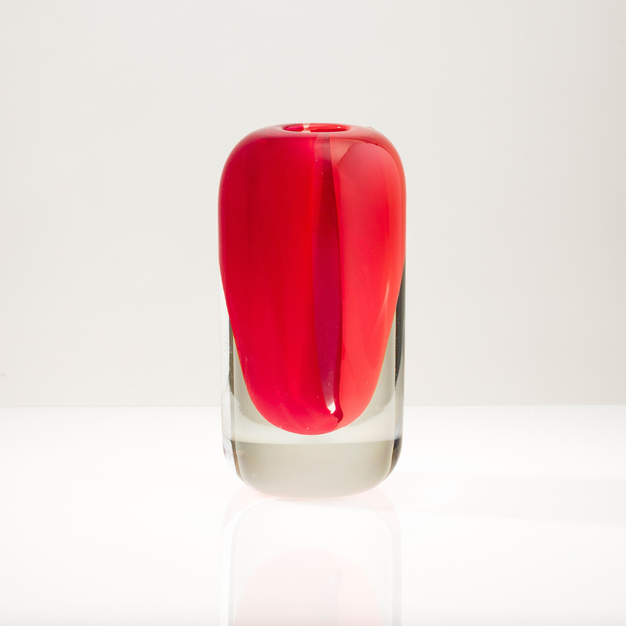 Venini, Vaso cilindrico in vetro pesante, Murano 2017