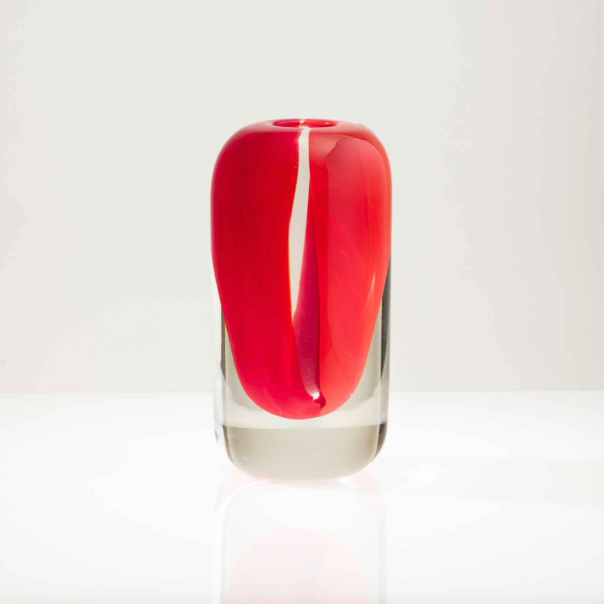 Venini, Vaso cilindrico in vetro pesante, Murano 2017