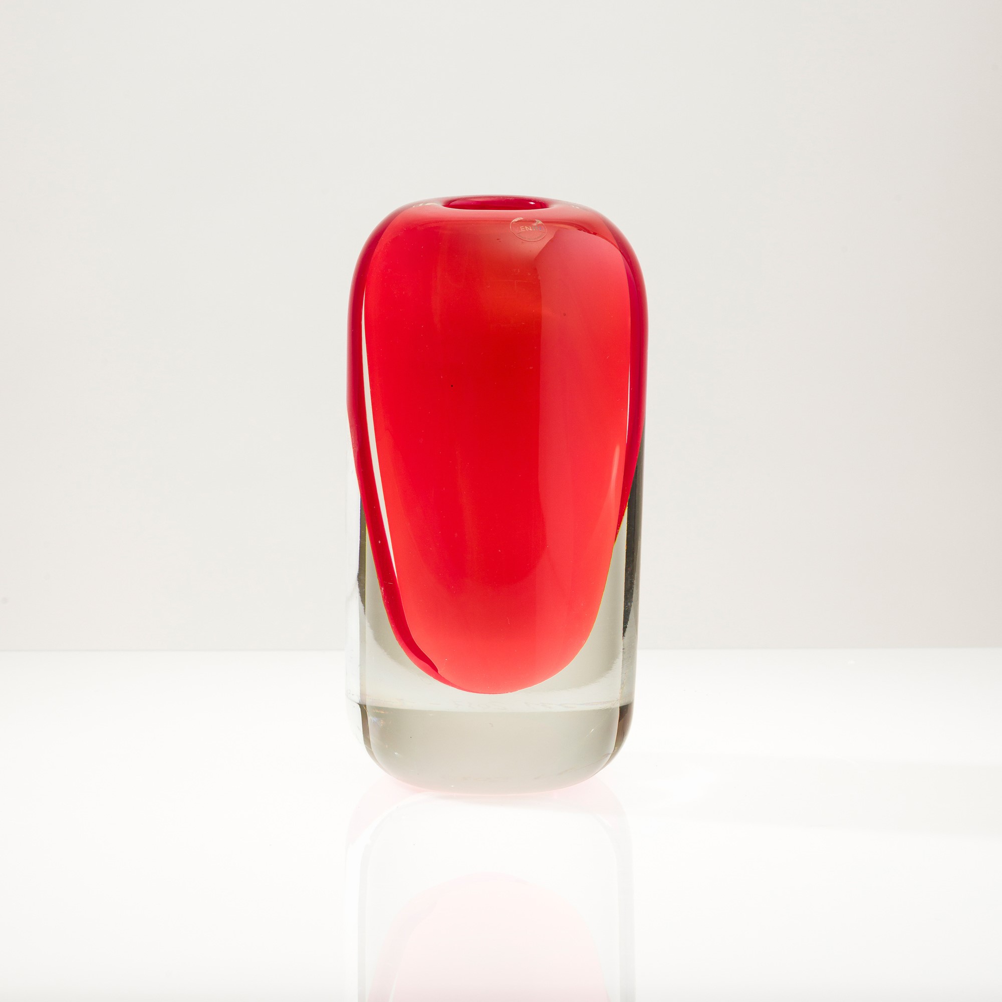 Venini, Vaso cilindrico in vetro pesante, Murano 2017