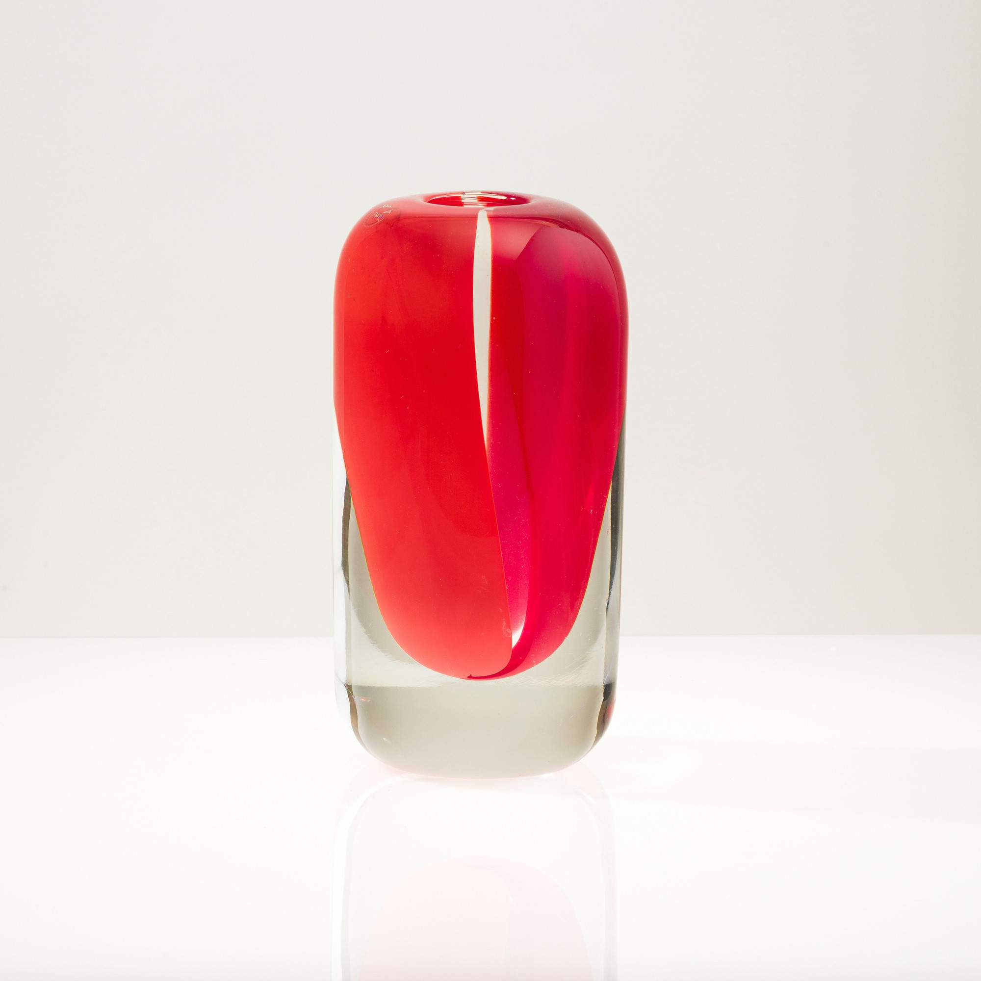 Venini, Vaso cilindrico in vetro pesante, Murano 2017