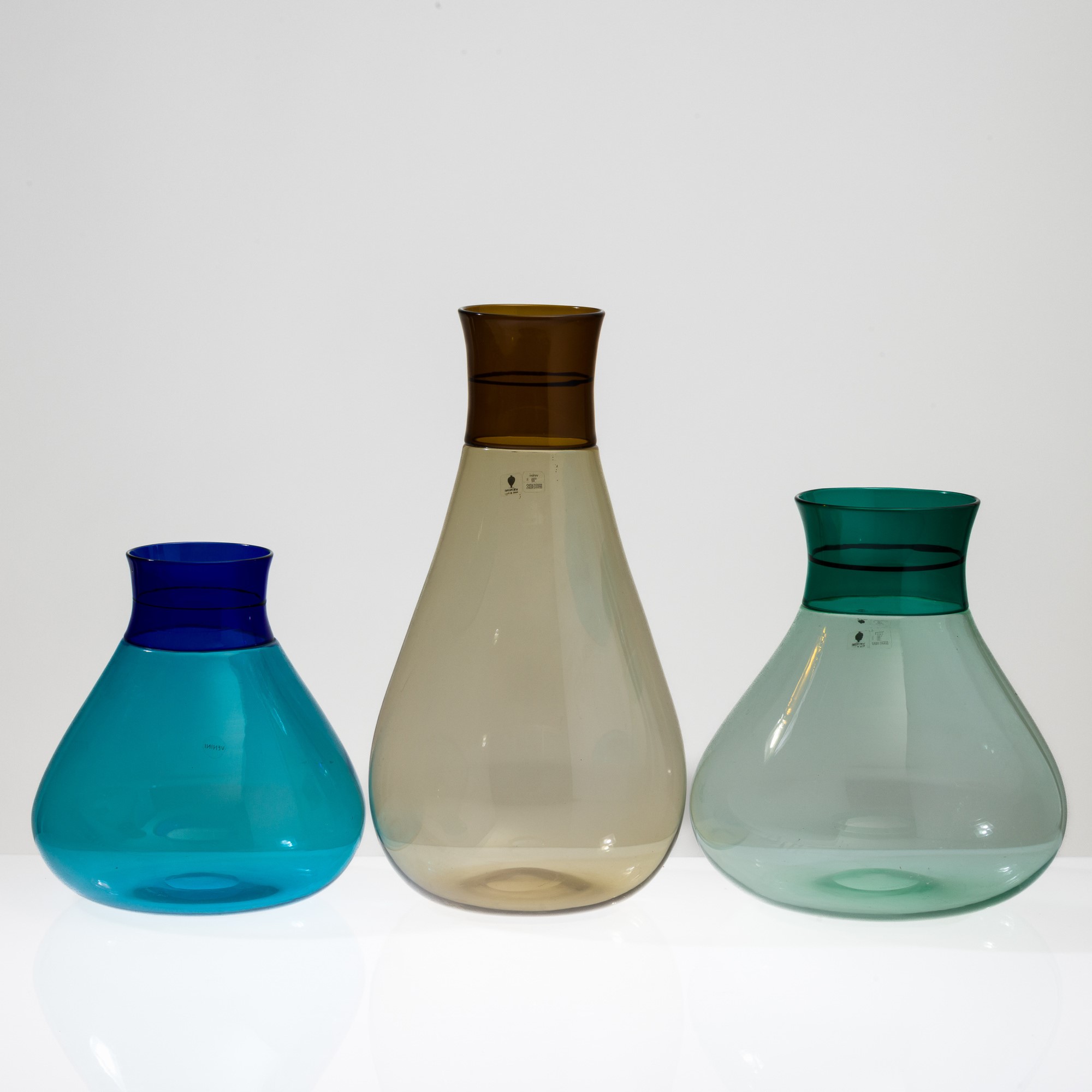 Ludovico Diaz De Santillana - Lotto di tre vasi in vetro soffiato, Murano, 1982-2013