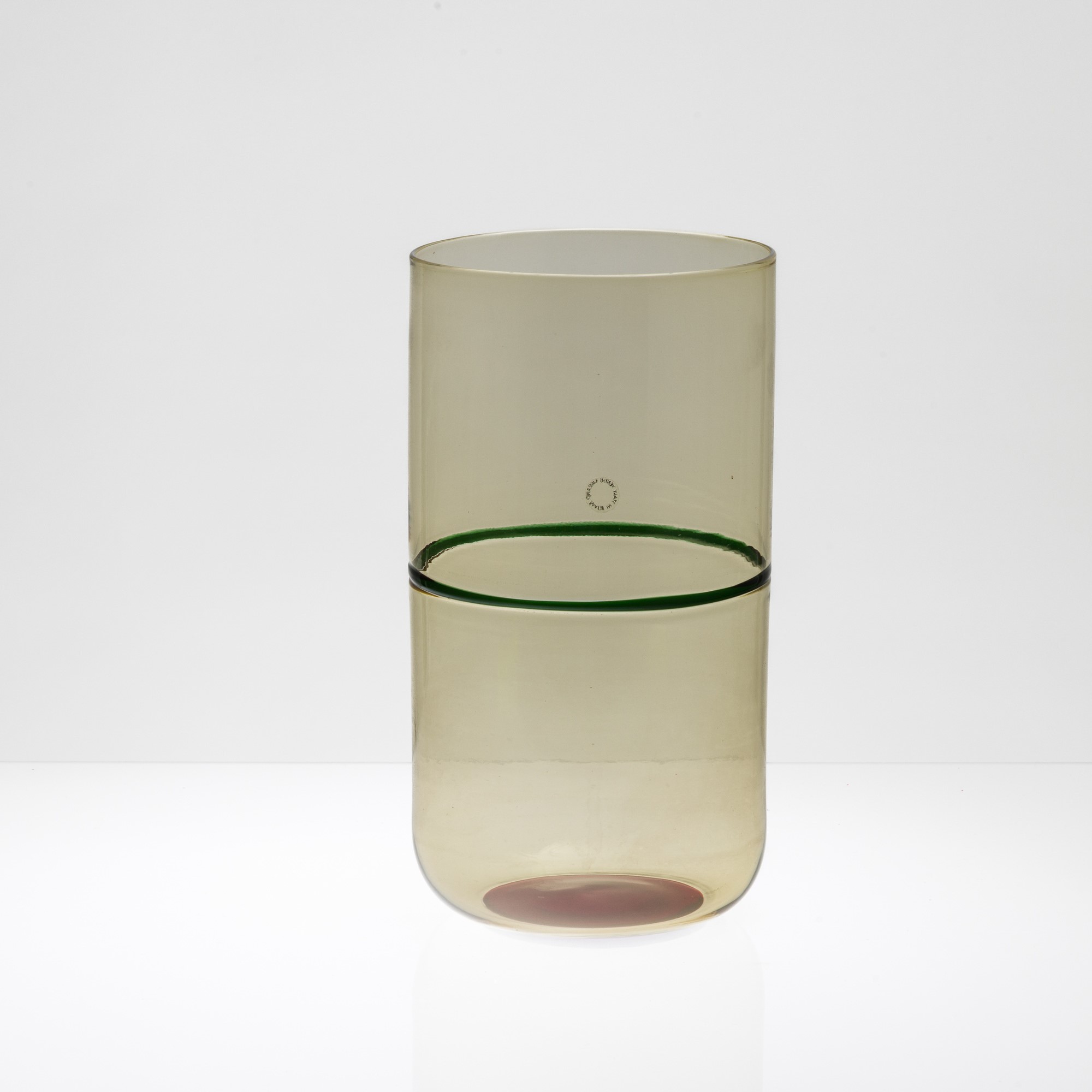 Tapio Wirkkala - Vaso cilindrico della serie Macchie in vetro soffiato