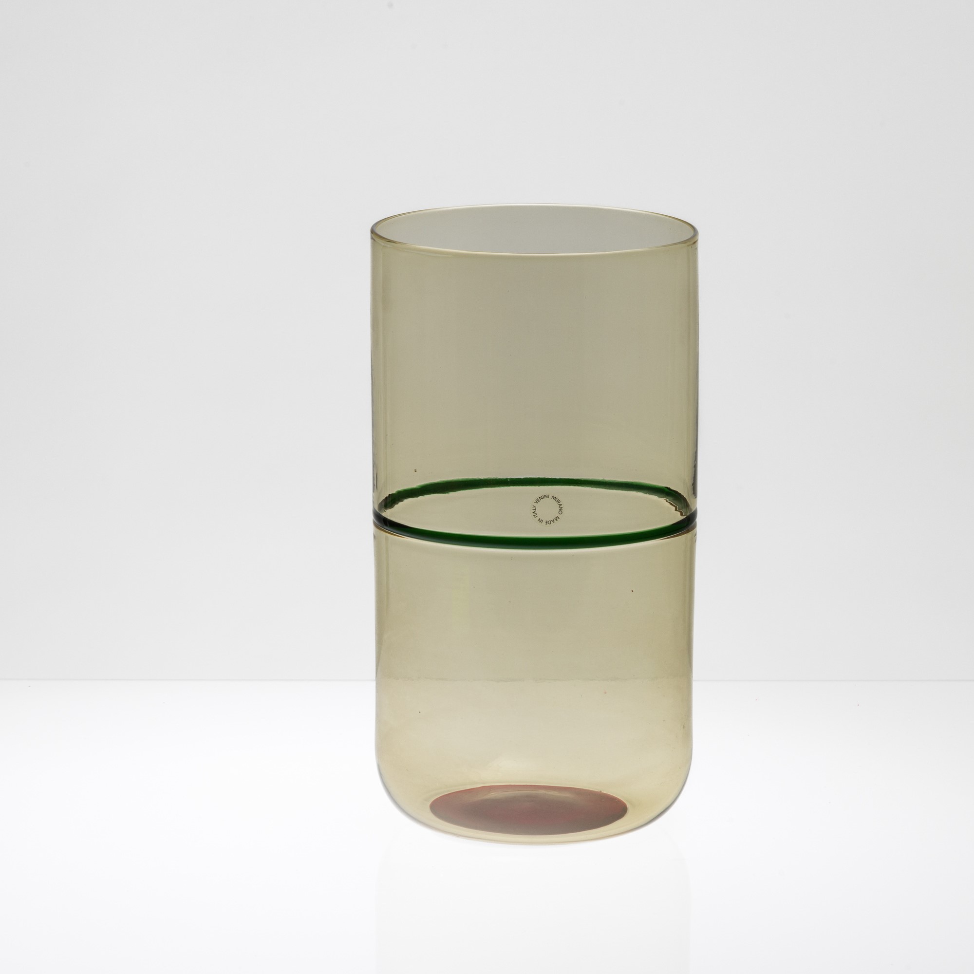 Tapio Wirkkala - Vaso cilindrico della serie Macchie in vetro soffiato