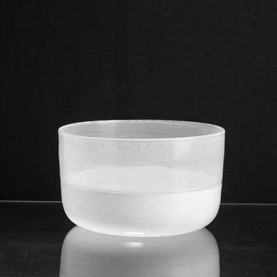 Grande coppa, vetro soffiato a filigrana, Murano, circa 1970
