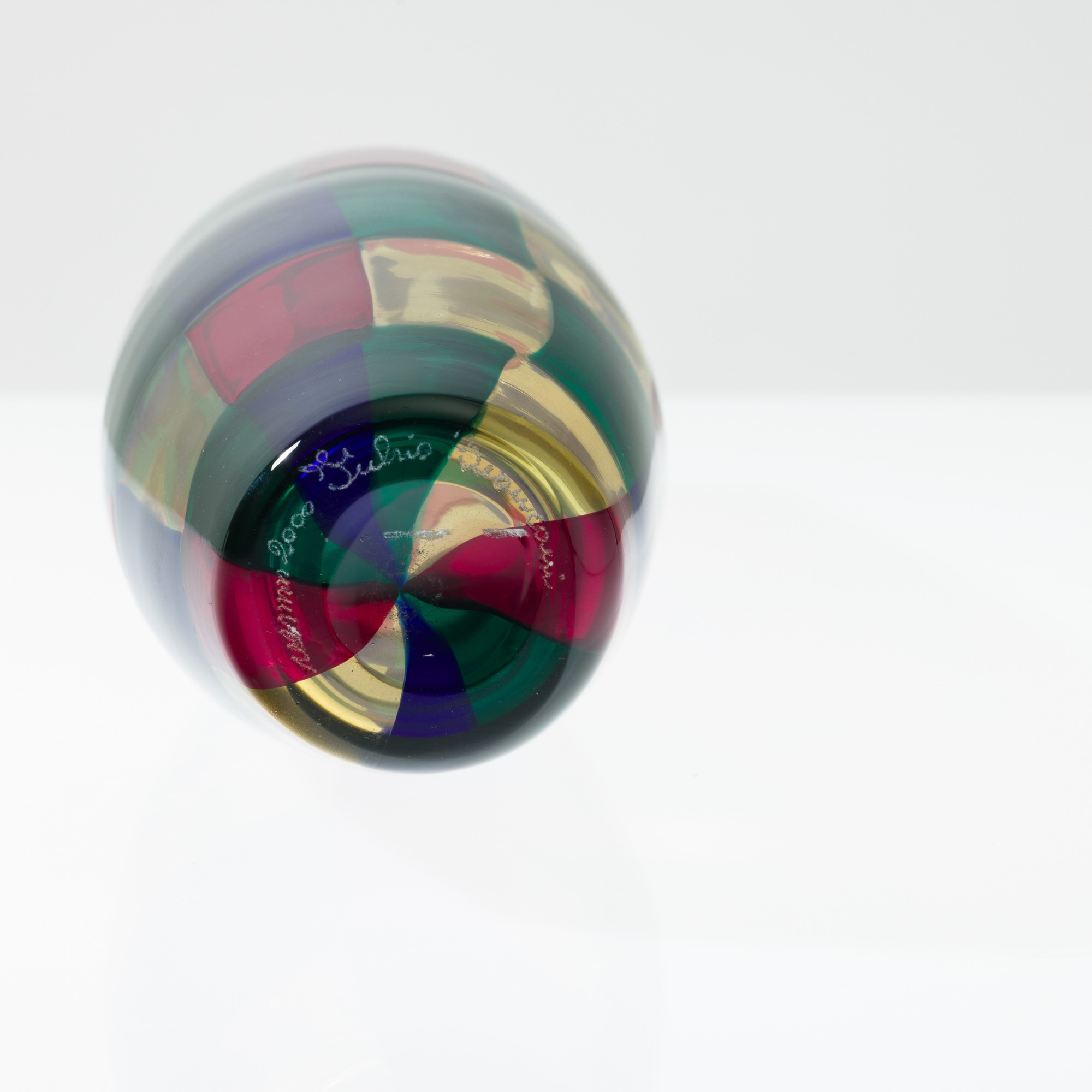 Fulvio Bianconi - Vaso in forma di sigaro, serie Pezzati, Murano 2000