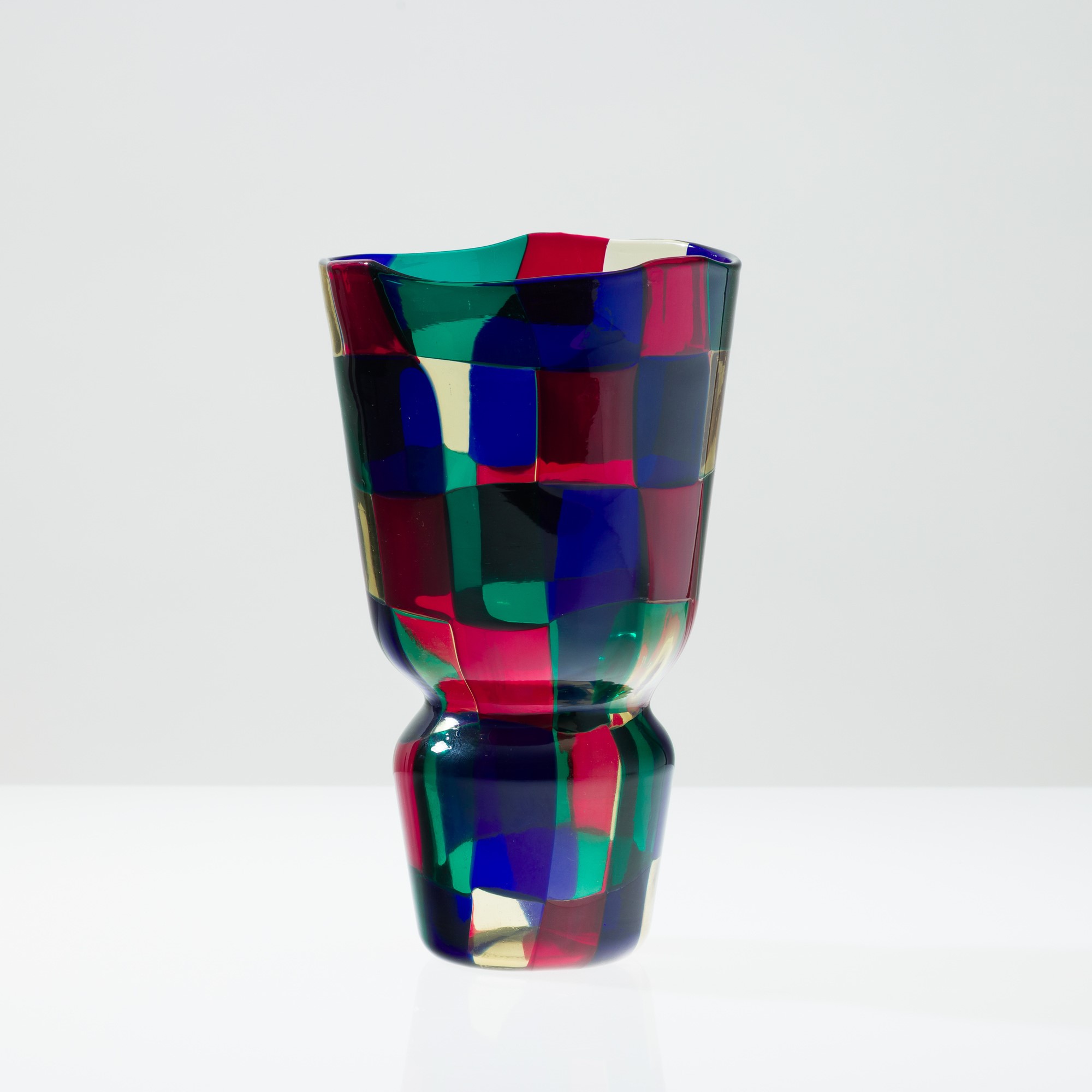 Fulvio Bianconi - Vaso troncoconico della serie Pezzati, Murano 2000