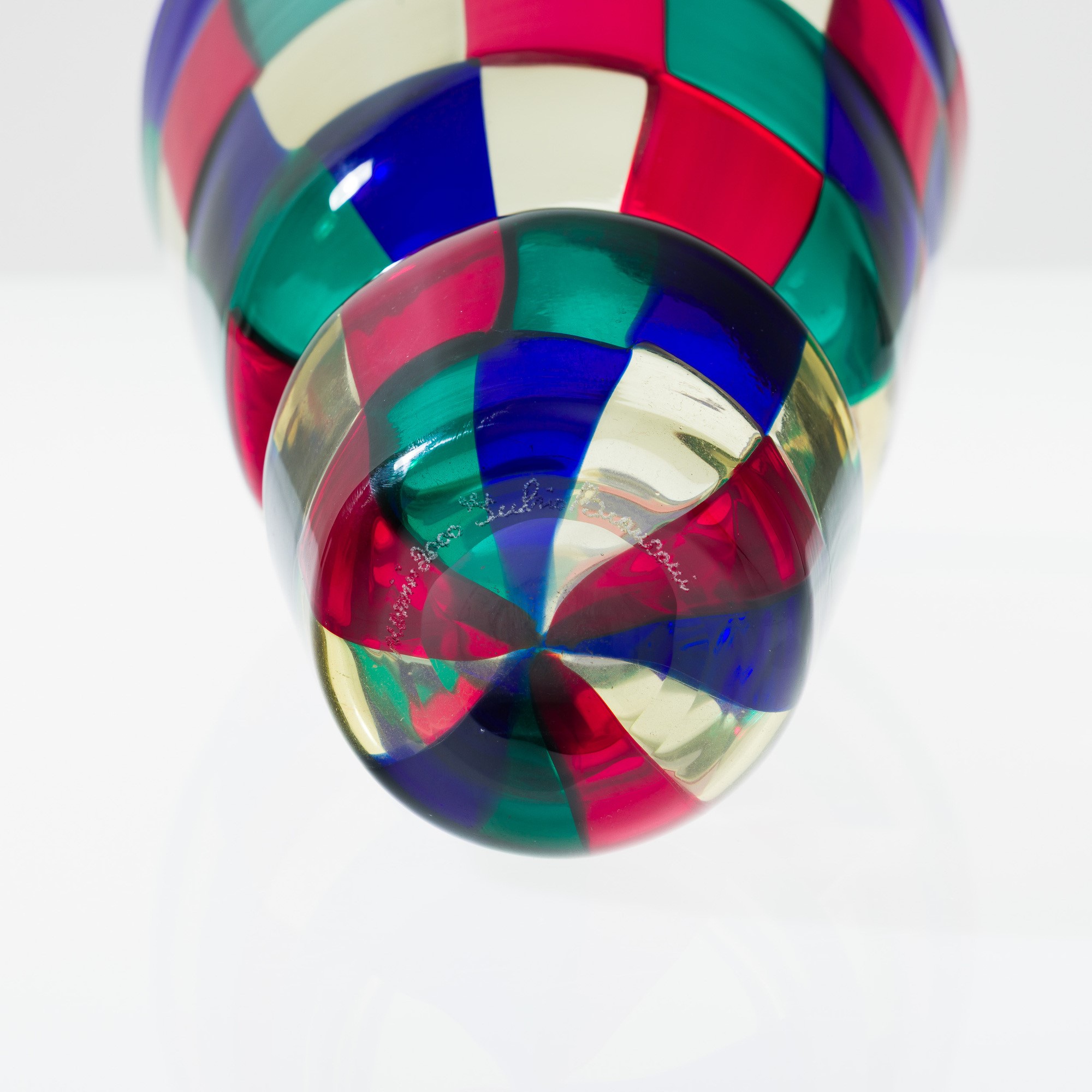 Fulvio Bianconi - Vaso troncoconico della serie Pezzati, Murano 2000