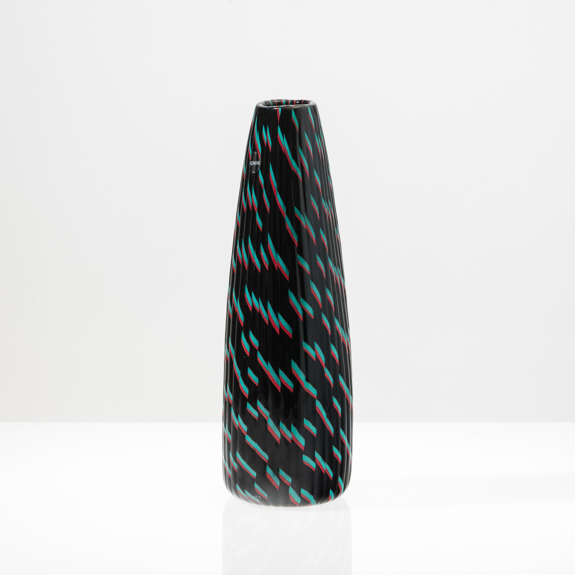 James Carpenter - Vaso Calabash in vetro soffiato nero, Murano 2005