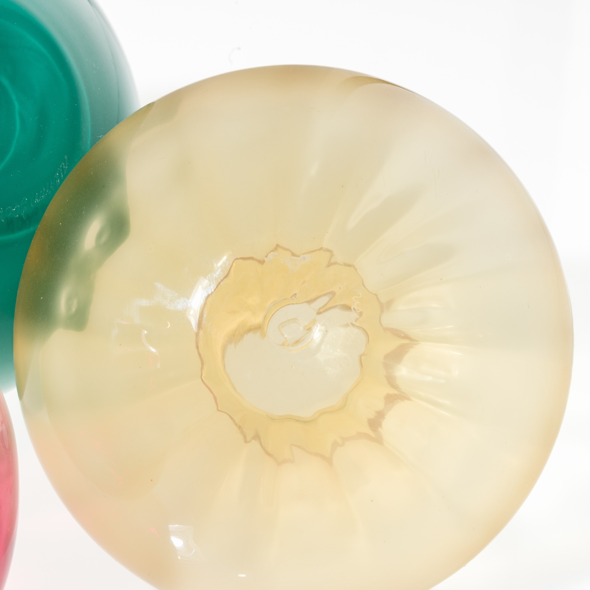 Venini, Set di tre vasi globulari in vetro soffiato (2000-2004)