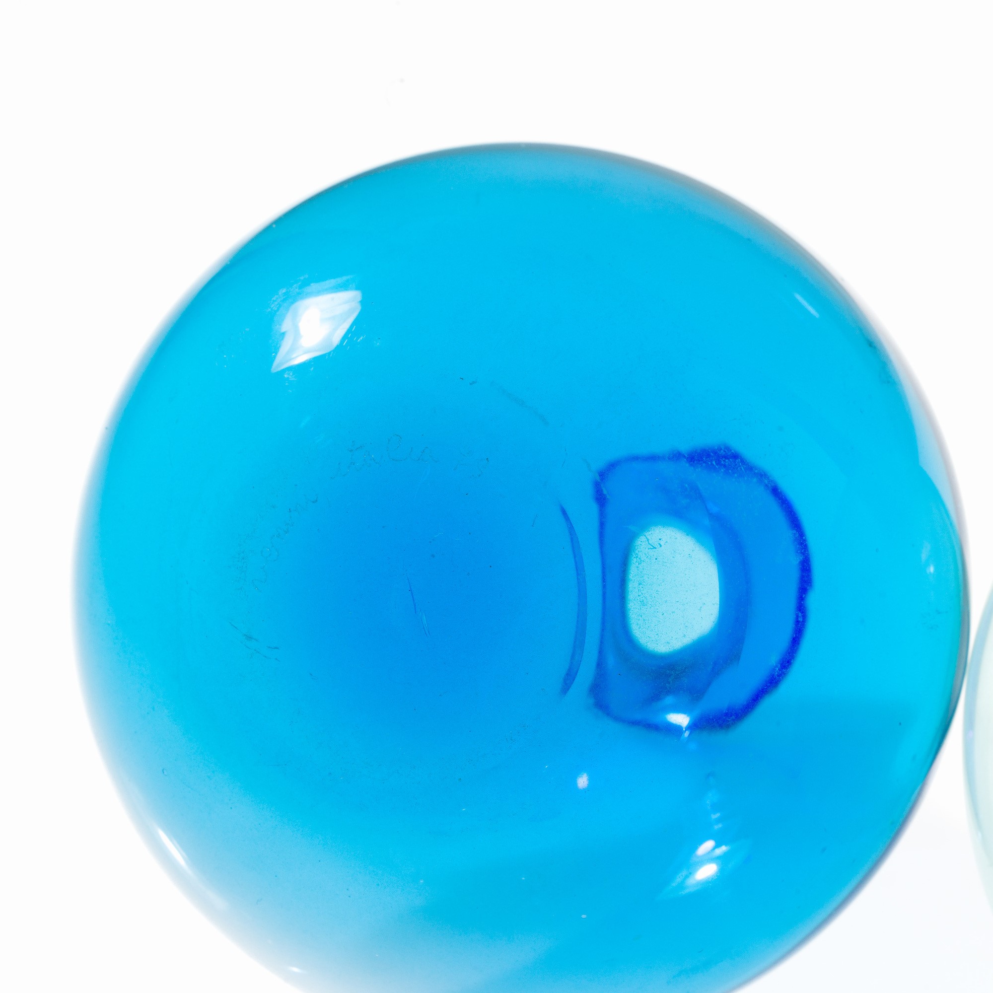 Venini, Sei vasetti globulari Monofiori in vetro soffiato (Murano, 1970-1985)