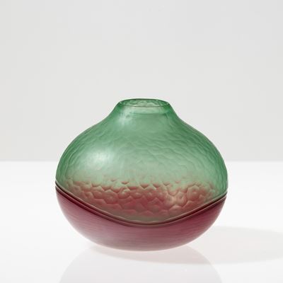 Vaso della serie Battuto Bicolore, Murano 1990 ca.