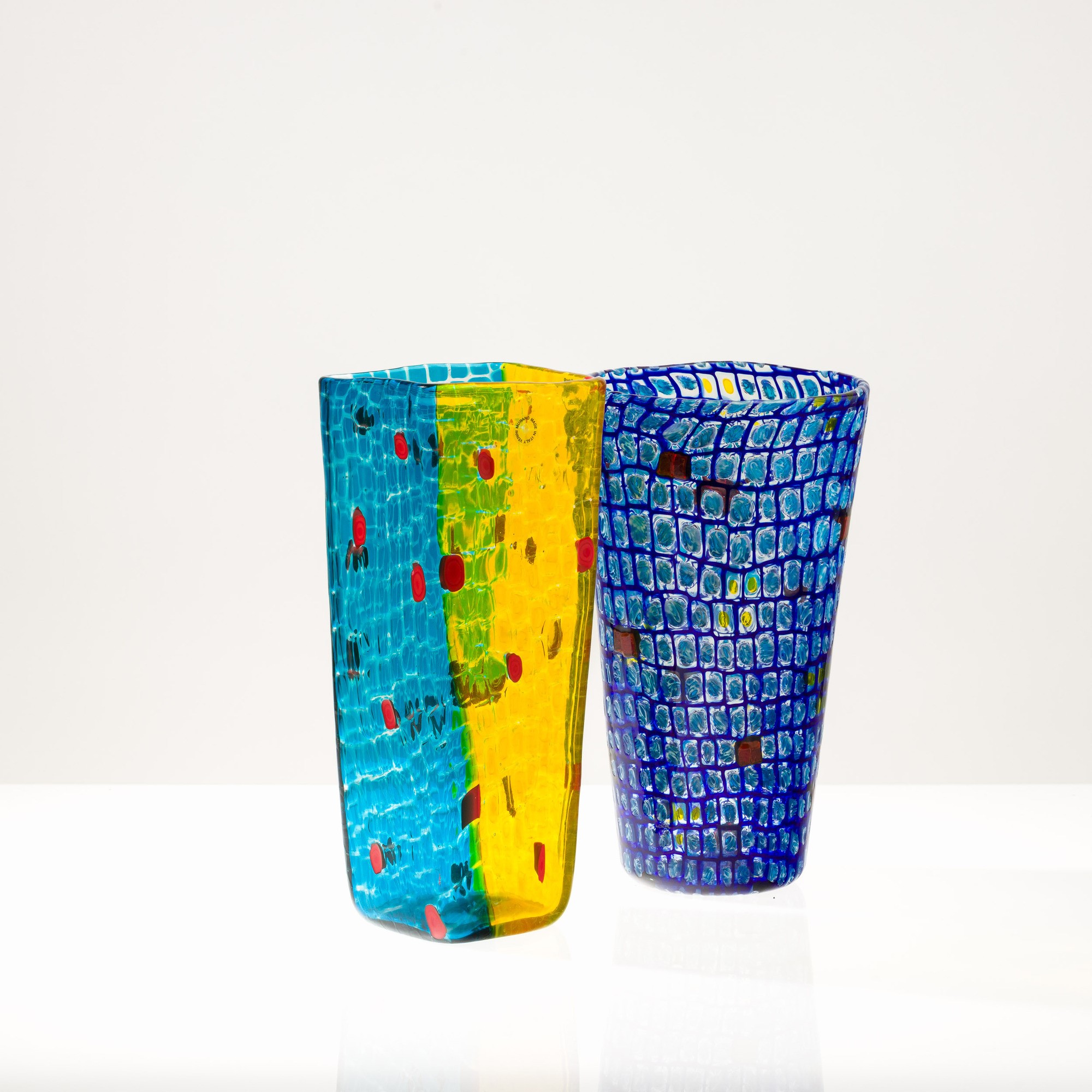 Gianni Versace - Collezione di vasi in vetro soffiato policromo, 1997-2022
