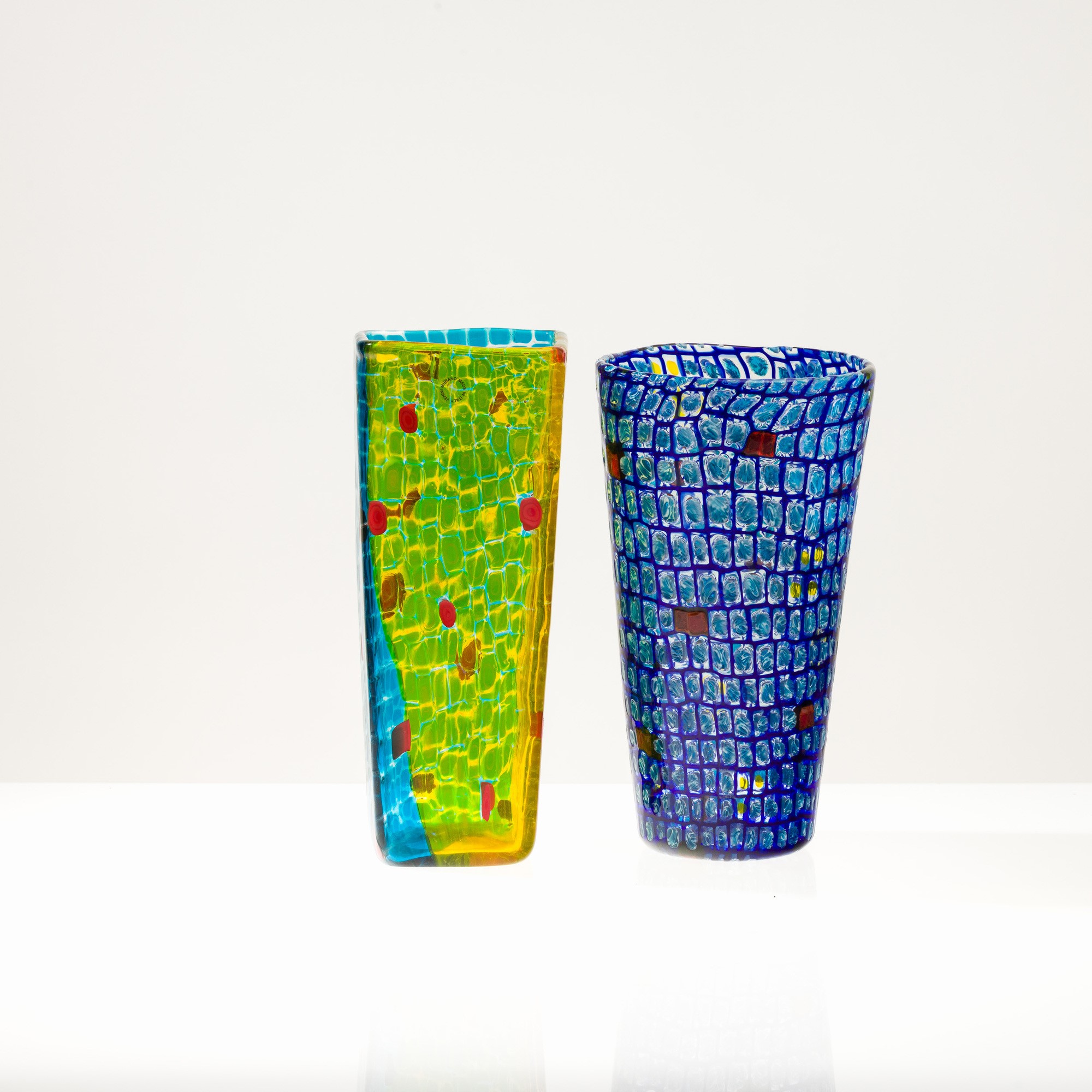 Gianni Versace - Collezione di vasi in vetro soffiato policromo, 1997-2022