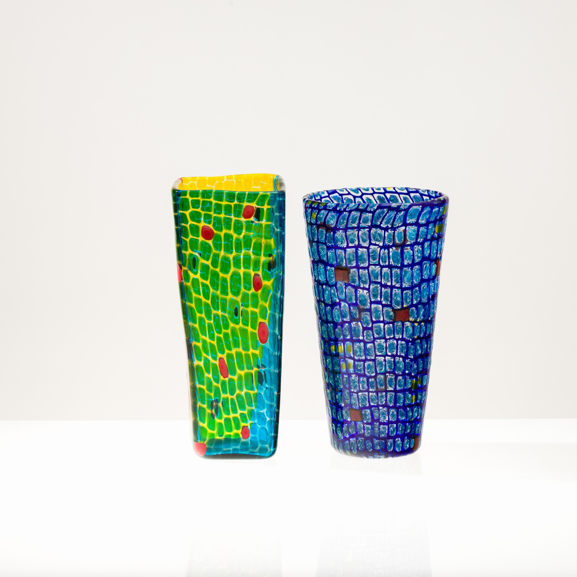 Gianni Versace - Collezione di vasi in vetro soffiato policromo, 1997-2022