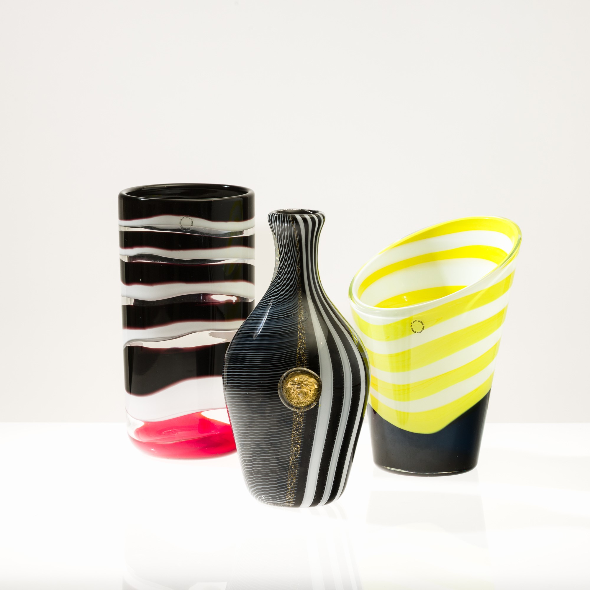 Gianni Versace - Collezione di vasi in vetro soffiato policromo, 1997-2022
