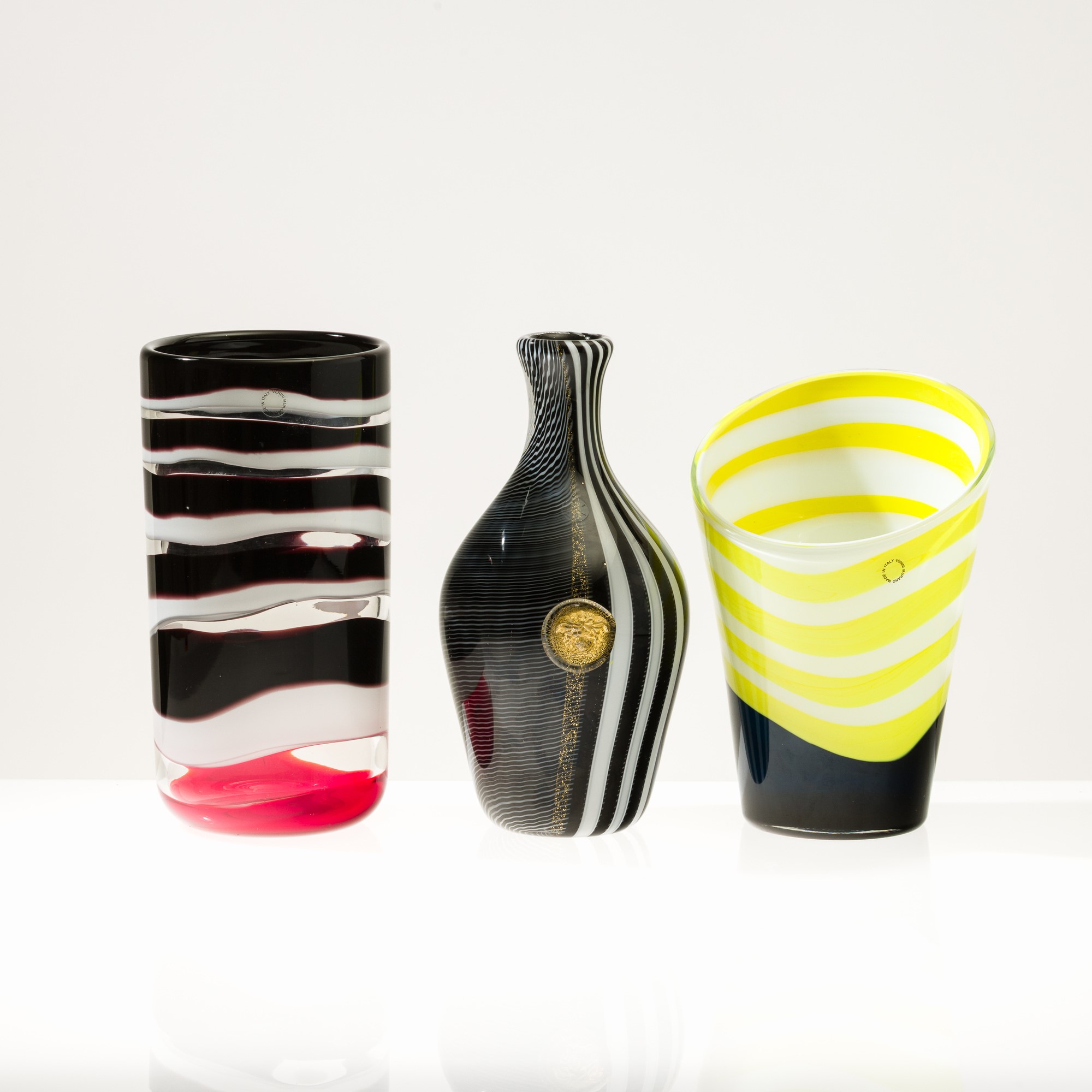 Gianni Versace - Collezione di vasi in vetro soffiato policromo, 1997-2022