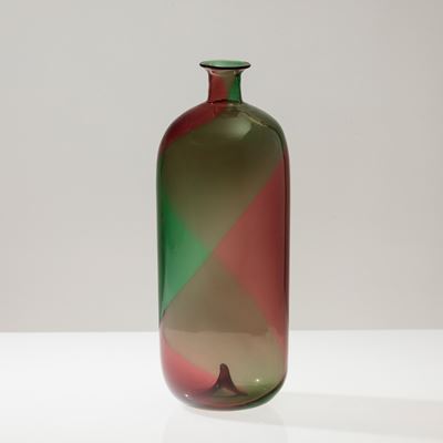 Vaso a bottiglia della serie Coreani in vetro soffiato, 1969 circa