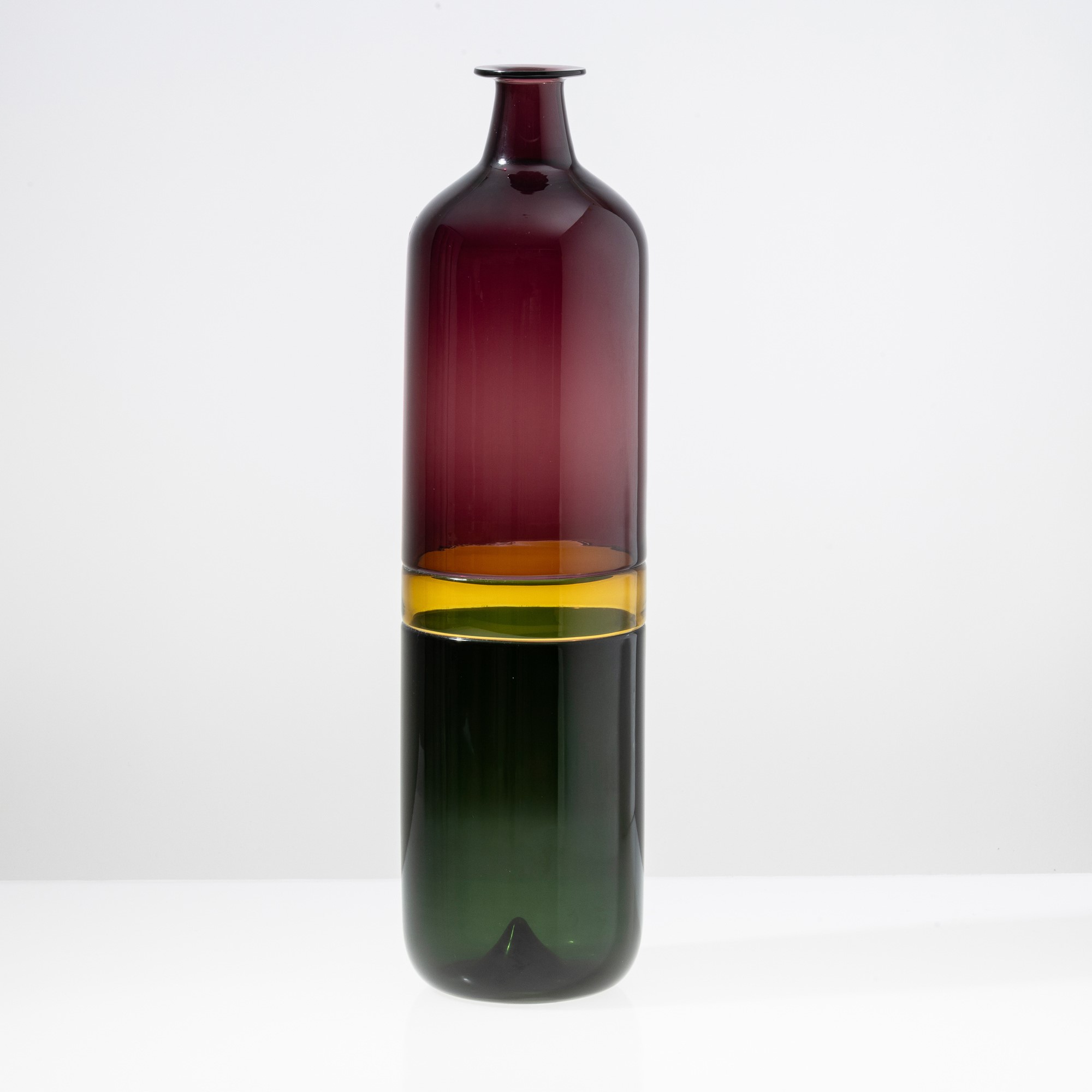 Tapio Wirkkala - Bottiglia della serie Bolle in vetro soffiato a incalmo, 2008
