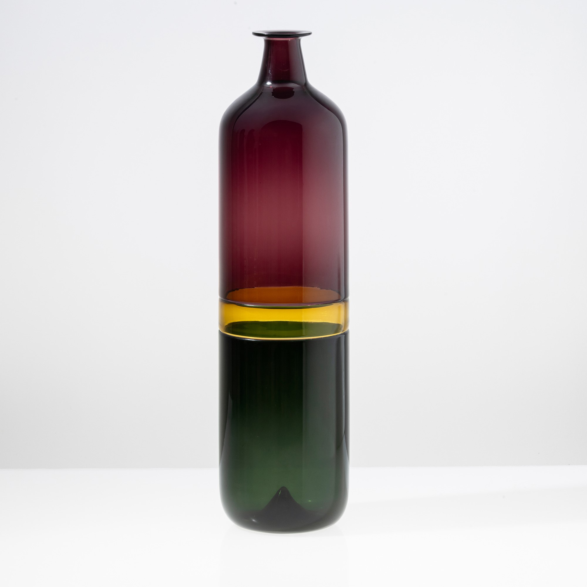 Tapio Wirkkala - Bottiglia della serie Bolle in vetro soffiato a incalmo, 2008