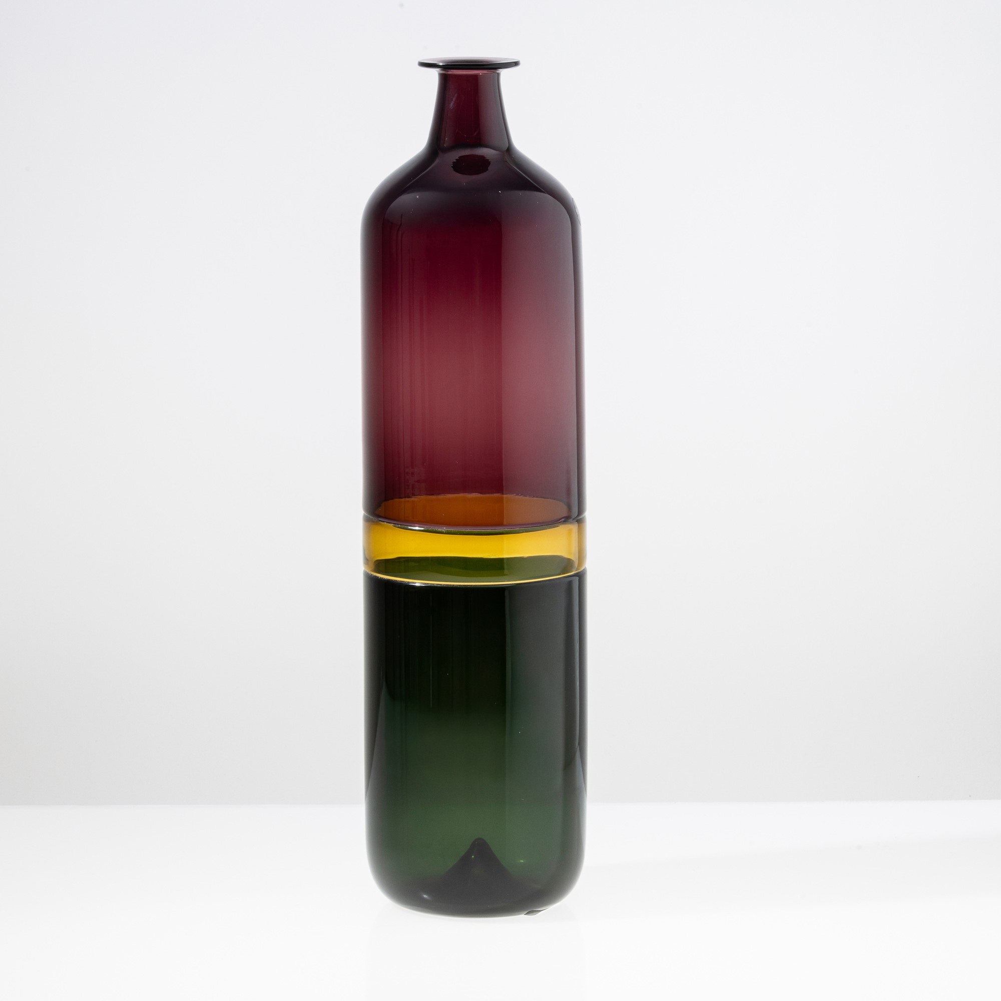 Tapio Wirkkala - Bottiglia della serie Bolle in vetro soffiato a incalmo, 2008