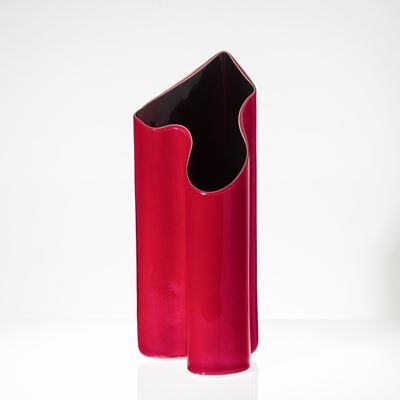 Vaso Kelo in vetro incamiciato, Murano 1990